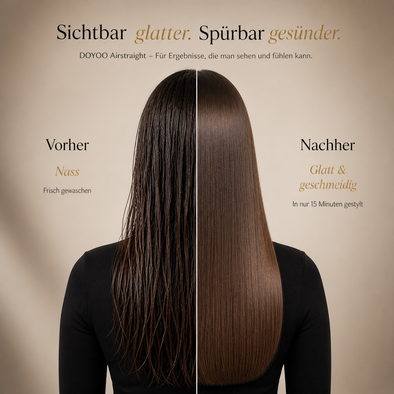 Doyoo Airstraight Haarglätter mit Luft-Technologie