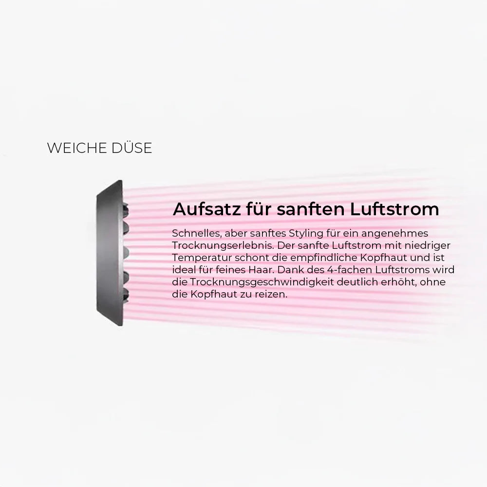 Aufsatz für sanften Luftstrom – ideal für empfindliche Kopfhaut & feines Haar