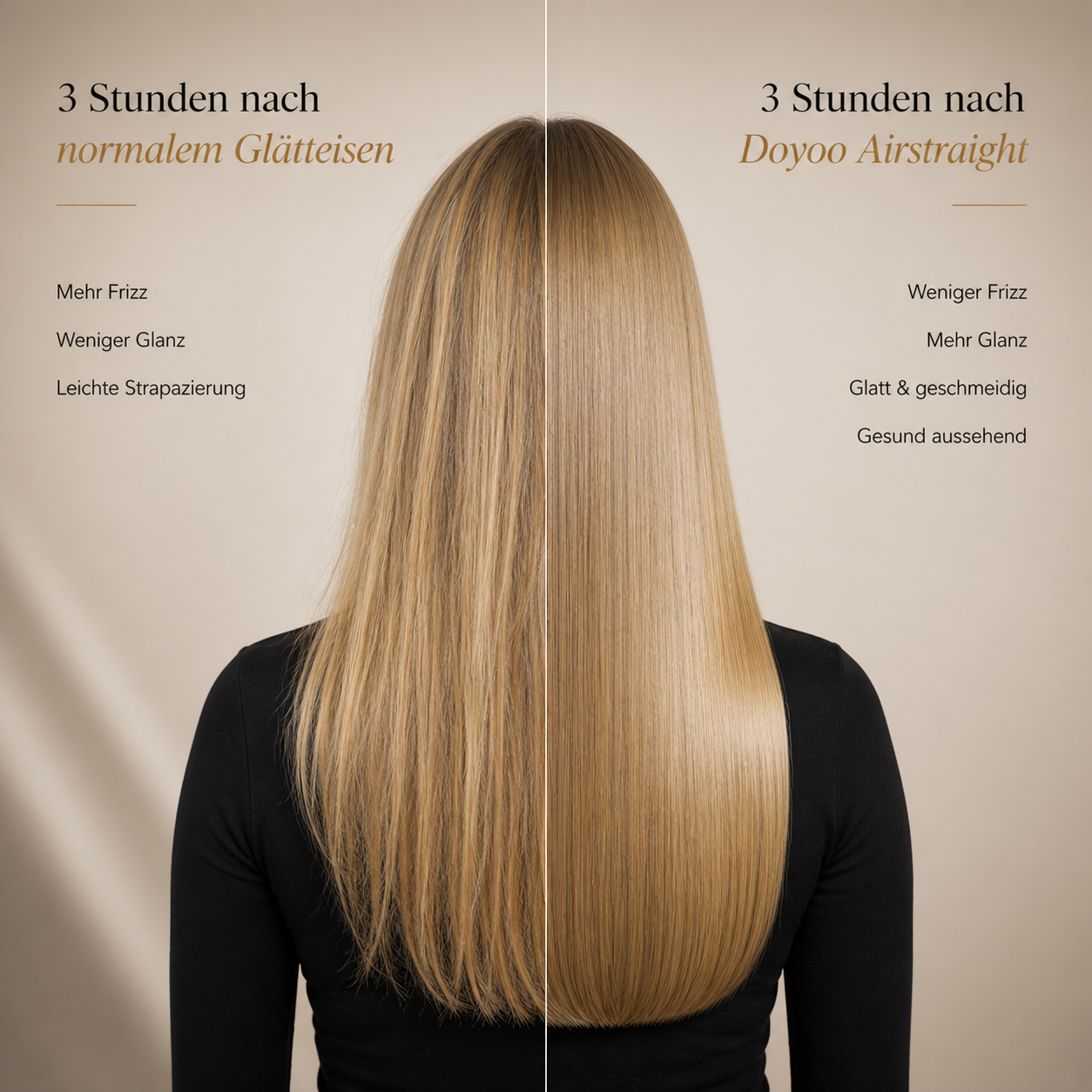 Doyoo Airstraight Haarglätter mit Luft-Technologie