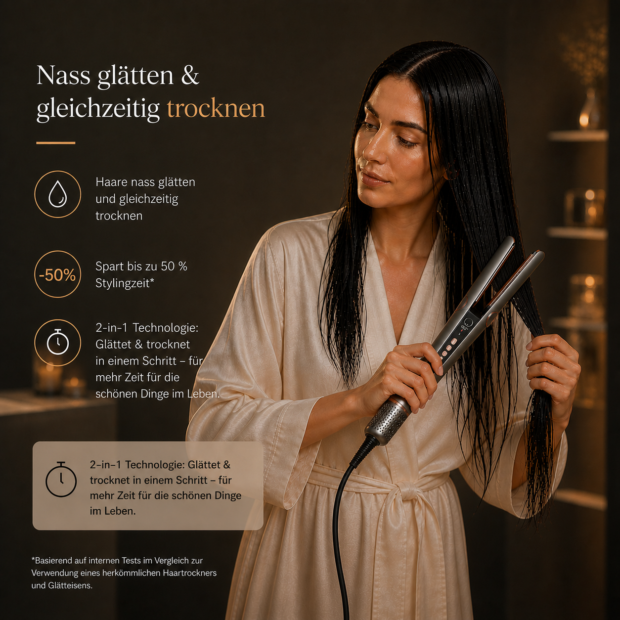 Doyoo Airstraight Haarglätter mit Luft-Technologie